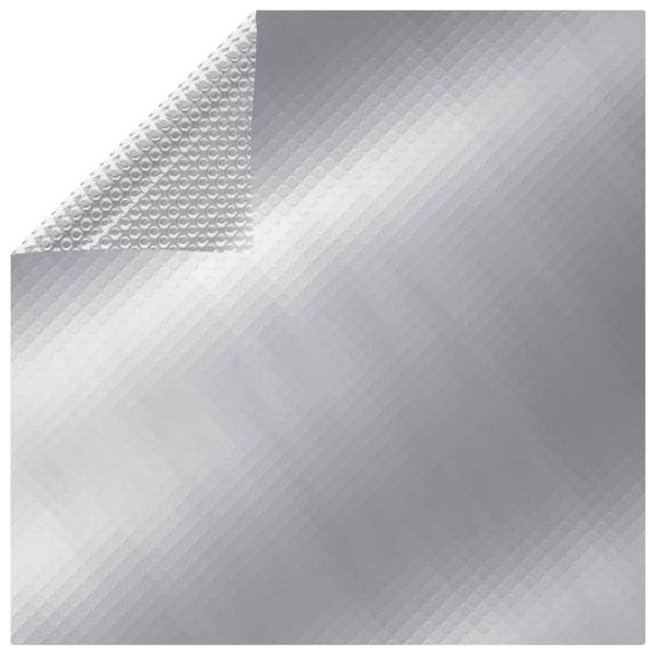 vidaXL Värmeduk för pool PE rektangulär 6x4 m silver Silver