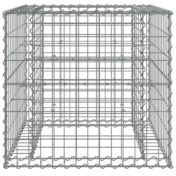 vidaXL Gabionkorg silver 70x70x65 cm galvaniserat järn Silver