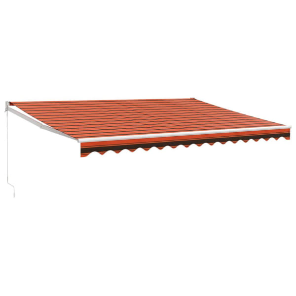 vidaXL Markis infällbar orange och brun 4,5x3 m tyg&aluminium Orange