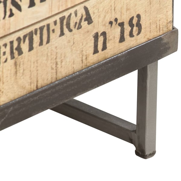 vidaXL Skänk 60x30x70 cm massivt mangoträ grå