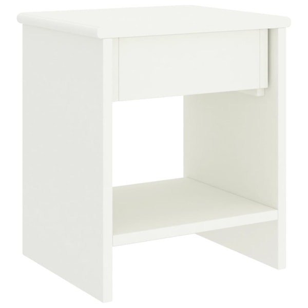 vidaXL Sängbord vit 35x30x40 cm massiv furu Vit