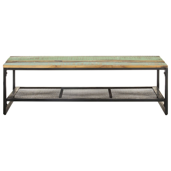 vidaXL Soffbord 110x60x35 cm massivt återvunnet trä Brun