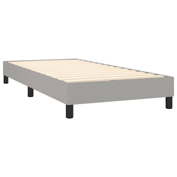 vidaXL Ramsäng med madrass ljusgrå 100x200 cm tyg Grå