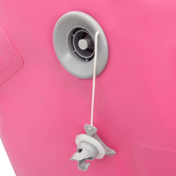 vidaXL Uppblåsbar gymnastikrulle med pump 100x60 cm PVC rosa Rosa