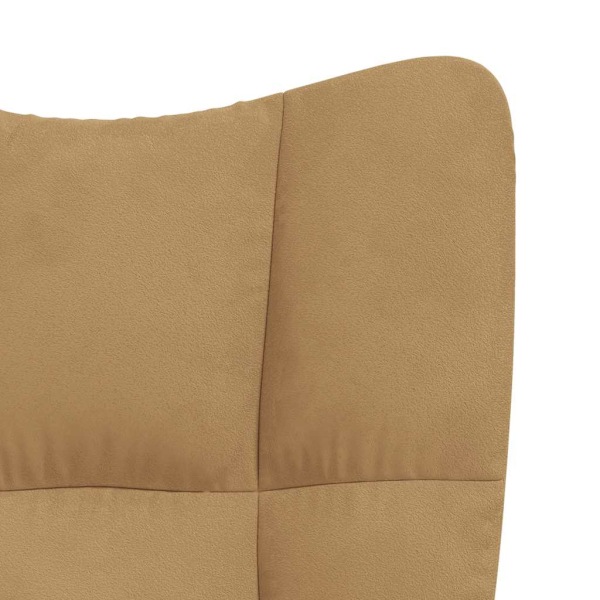 vidaXL Vilstol med fotpall brun sammet Brun