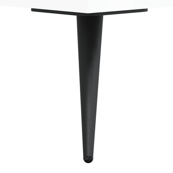 vidaXL Sängbord vit högglans 40x40x66 cm konstruerat trä Vit