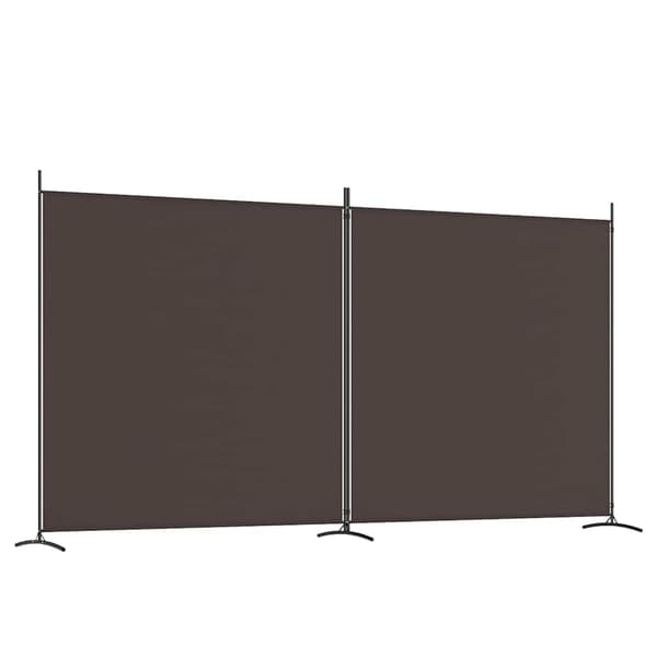 vidaXL Rumsavdelare 2 paneler brun 348x180 cm tyg Brun