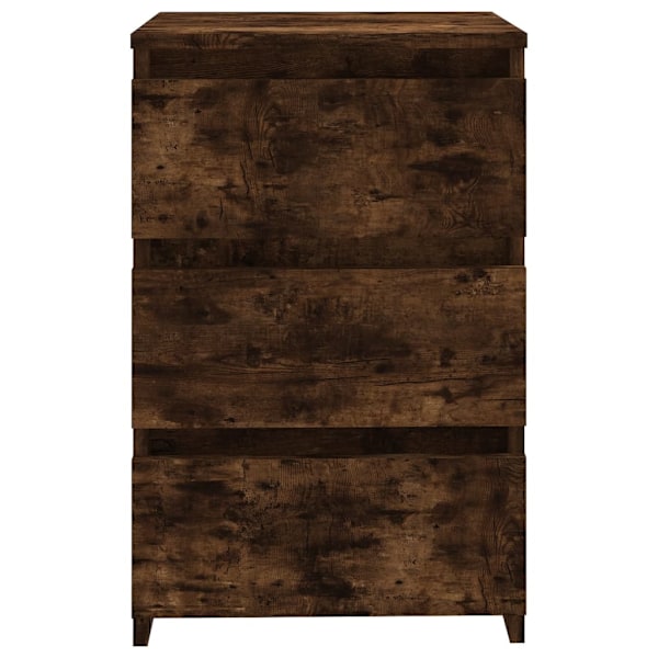 vidaXL Sängbord 2 st rökfärgad ek 40x35x62,5 cm konstruerat trä Brun