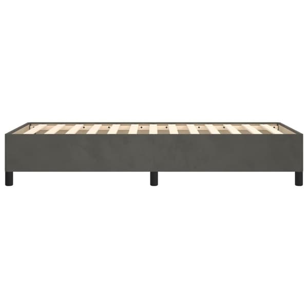 vidaXL Sängram utan madrass mörkgrå 90x190 cm sammet Grå