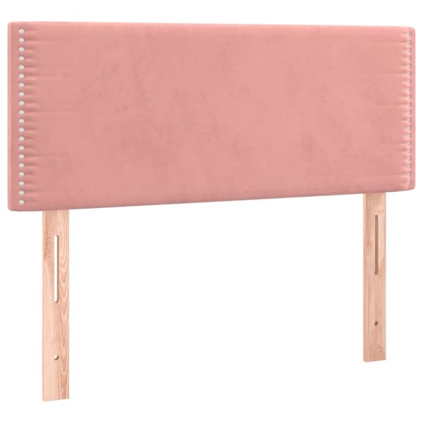 vidaXL Ramsäng med madrass rosa 100x200 cm sammet Rosa