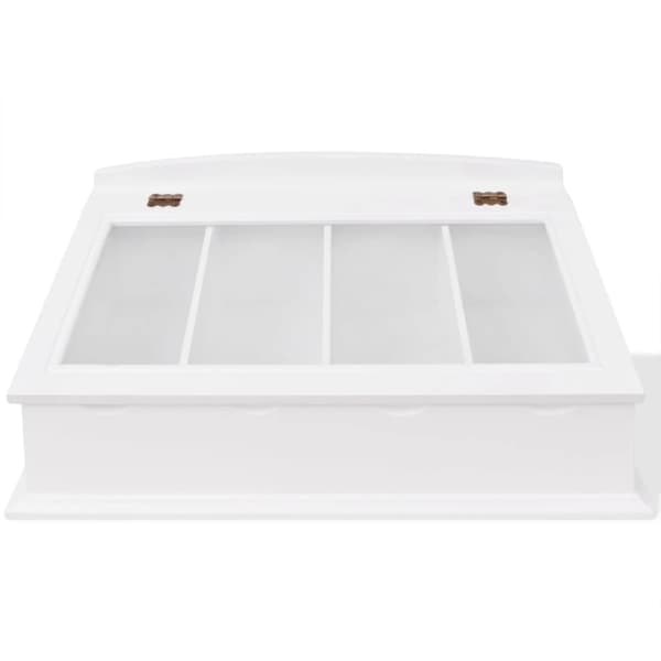 vidaXL Besticklåda MDF vit barockstil Vit