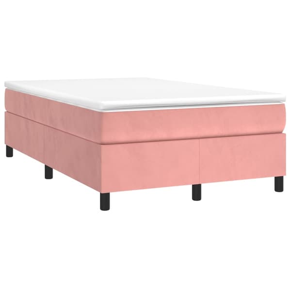 vidaXL Sängram rosa 120x200 cm sammet Rosa