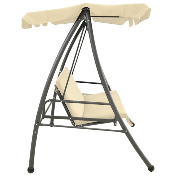 vidaXL Hammock med tak sandvit Vit