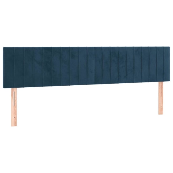 vidaXL Ramsäng med madrass mörkblå 160x200 cm sammet Blå