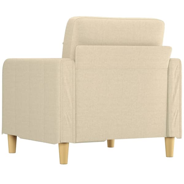 vidaXL Fåtölj gräddvit 60 cm tyg Kräm