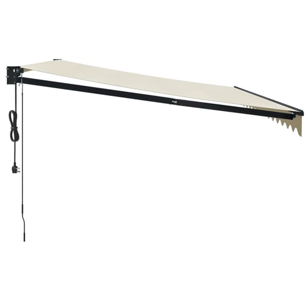 vidaXL Automatisk infällbar markis gräddvit 4x3 m Kräm