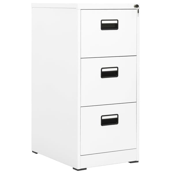 vidaXL Dokumentskåp vit 46x62x102,5 cm stål Vit