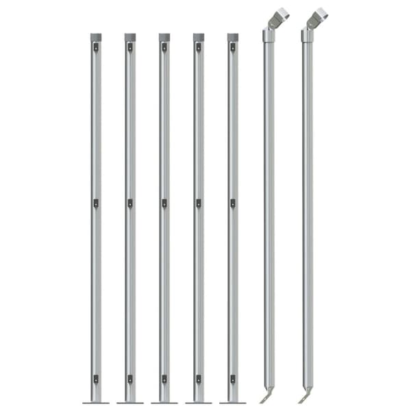 vidaXL Gunnebostängsel med stolpsko silver 0,8x10 m Silver