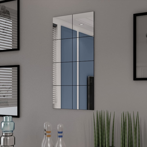 vidaXL Spegelplattor utan ram glas 16 st 20,5 cm Silver