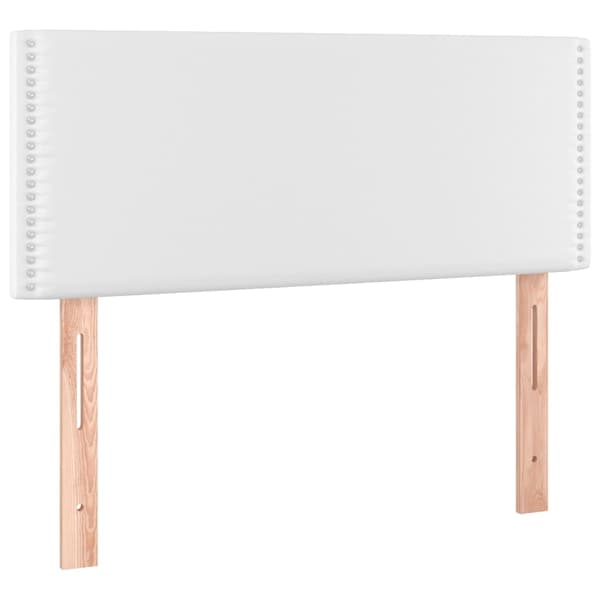vidaXL Ramsäng med madrass vit 100x200 cm konstläder Vit
