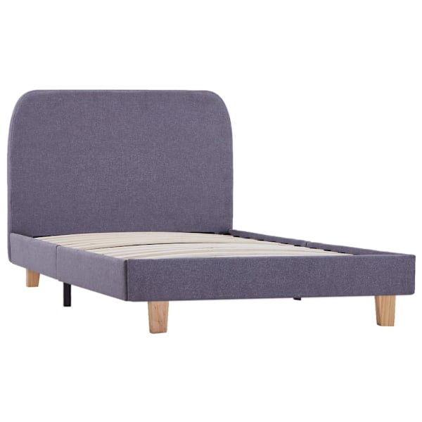 vidaXL Sängram utan madrass ljusgrå tyg 90x200 cm grå