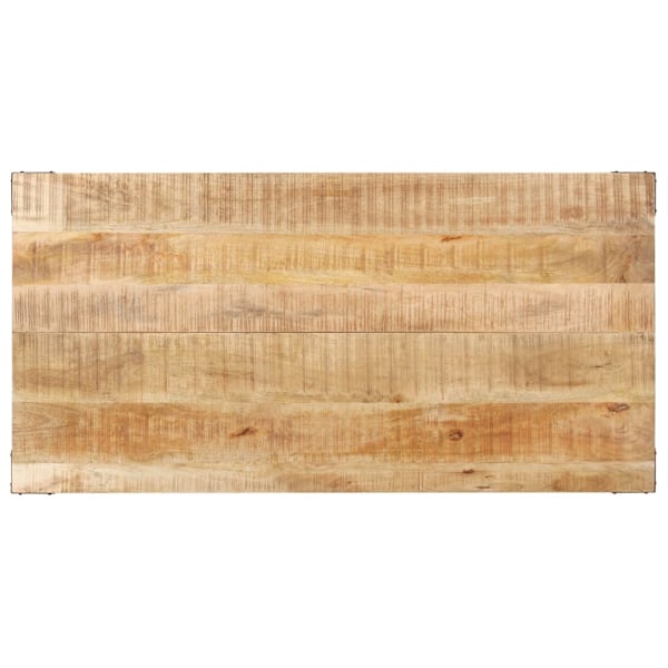 vidaXL Matbord 140x70x76 cm massivt grovt mangoträ Brun