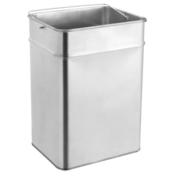 vidaXL Askkopp soptunna 45 l rostfritt stål Silver