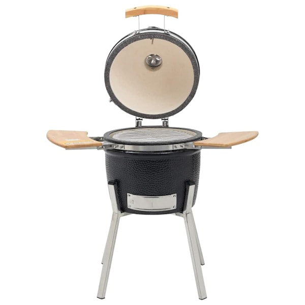 vidaXL Grillrök Kamado 76cm keramisk Svart