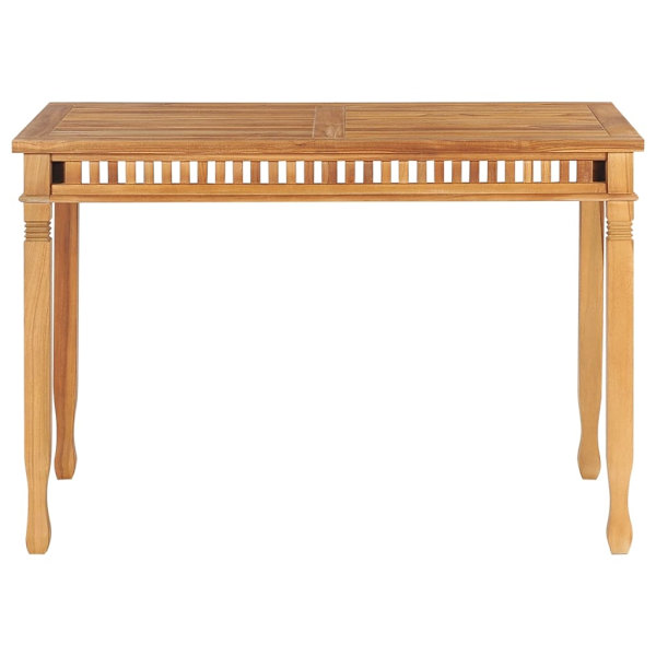 vidaXL Trädgårdsbord 110x65x80 cm massiv teak Brun