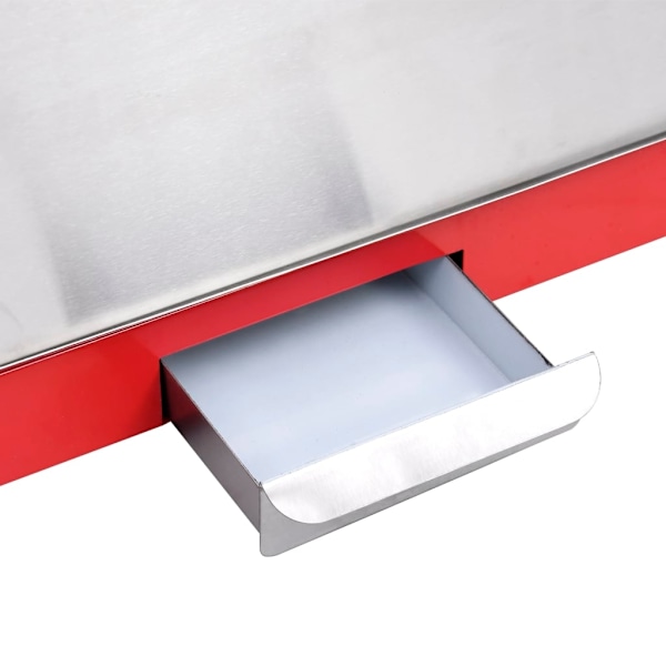 vidaXL Popcornmaskin med teflonbeläggning 1400 W Röd
