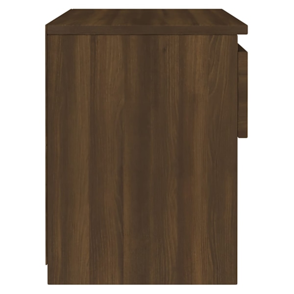 vidaXL Sängbord brun ek 40x30x39 cm konstruerat trä Brun