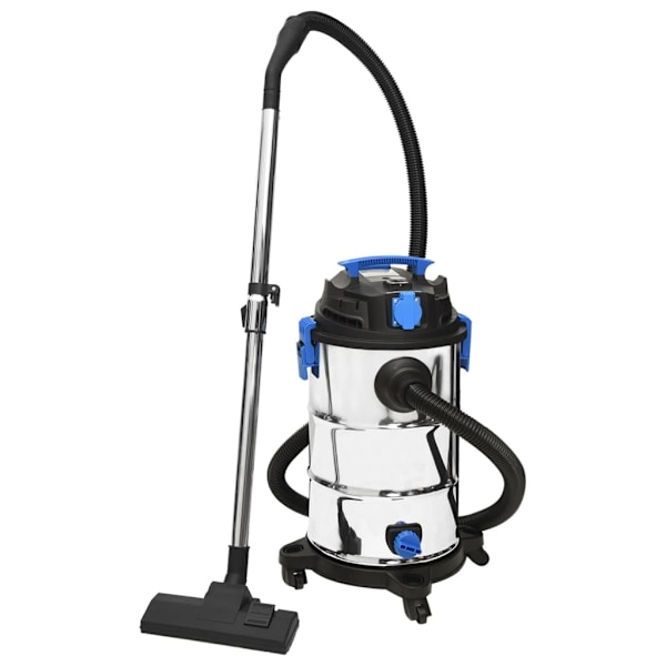 vidaXL Våt- och torrdammsugare 1200 W 30 L silver Silver