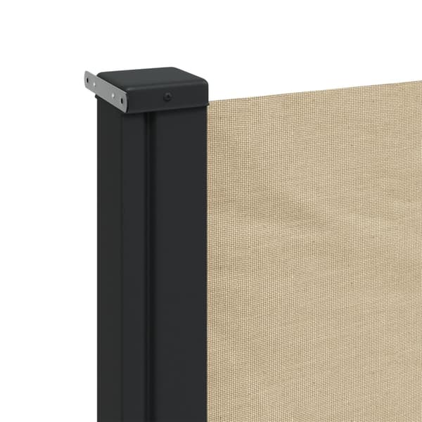 vidaXL Infällbar sidomarkis beige 220x600 cm Beige