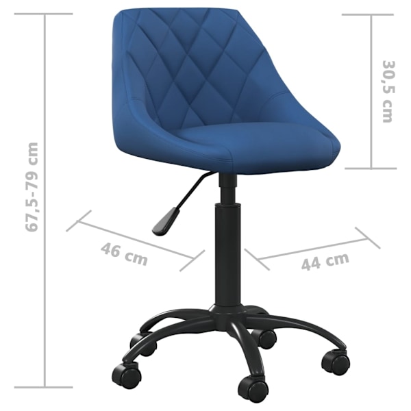 vidaXL Matstol blå sammet Blå