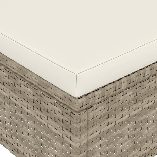 vidaXL Trädgårdsstolar och pallar 4 delar konstrotting beige Beige