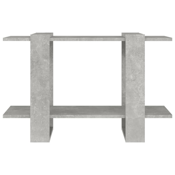 vidaXL Bokhylla Rumsavdelare betonggrå 80x30x51 cm Grå