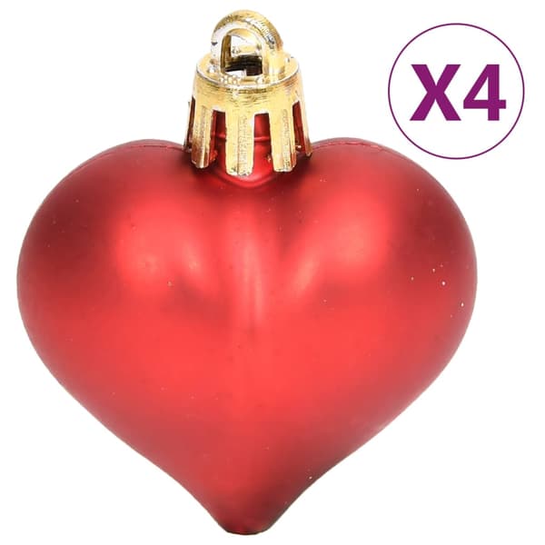 vidaXL Julgranskulor 70 st guld och röd Röd
