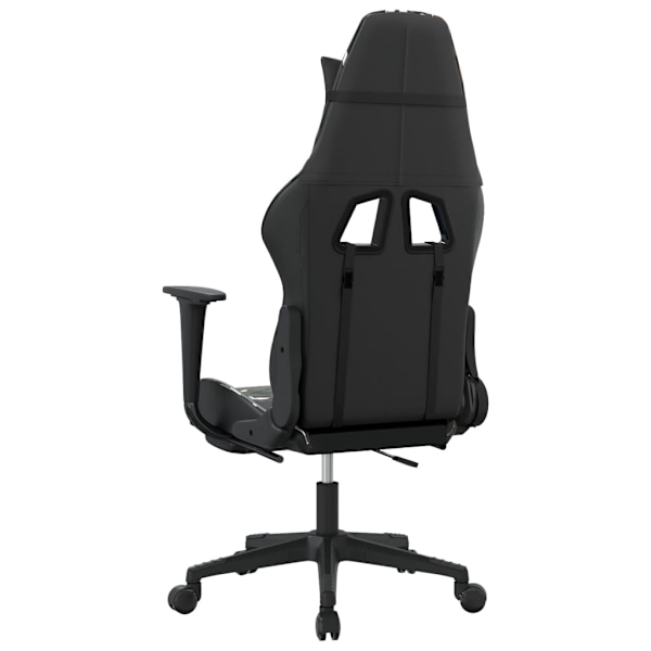 vidaXL Gamingstol med fotstöd svart och kamouflage konstläder Grön