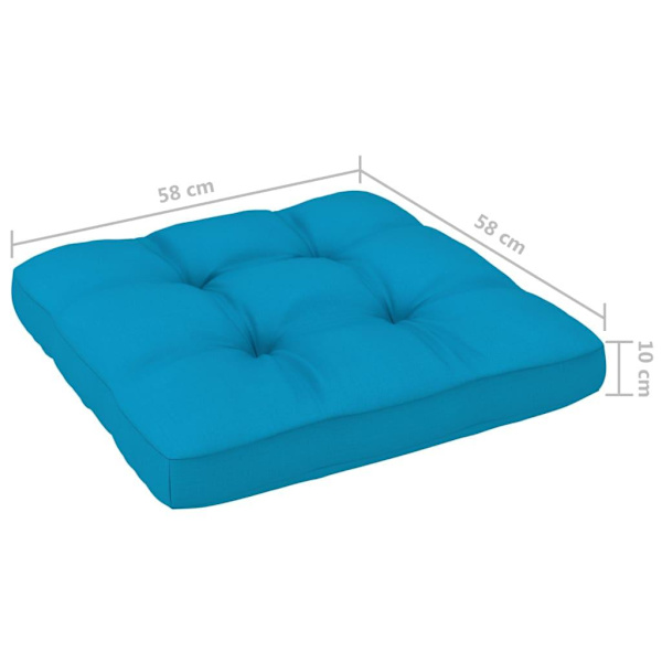 vidaXL Palldyna blå 58x58x10 cm tyg Blå