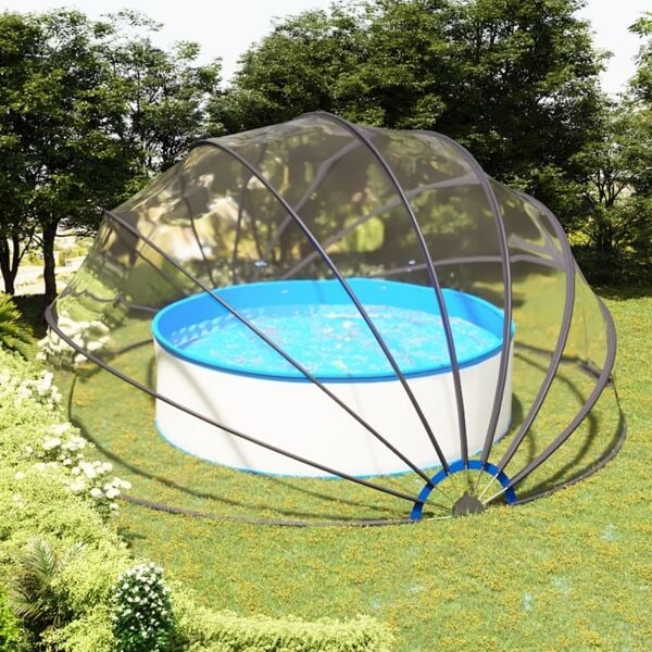 vidaXL Poolkupol 559x275 cm Transparent