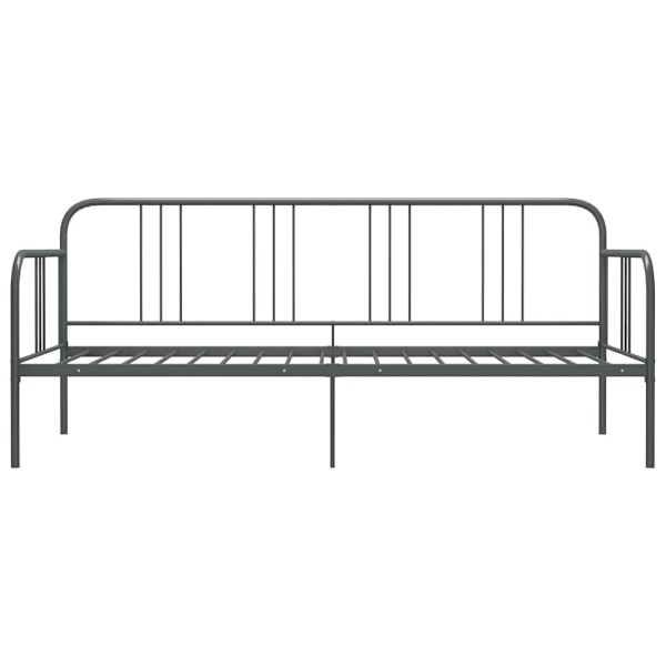 vidaXL Sängram bäddsoffa grå metall 90x200 cm grå