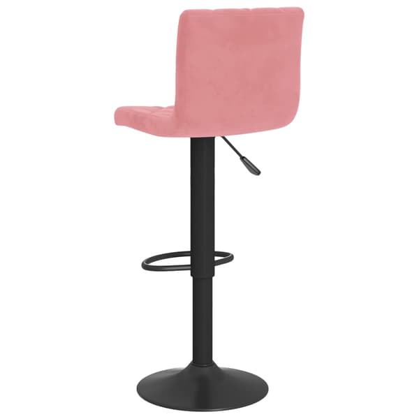 vidaXL Barstolar 2 st rosa sammet Rosa