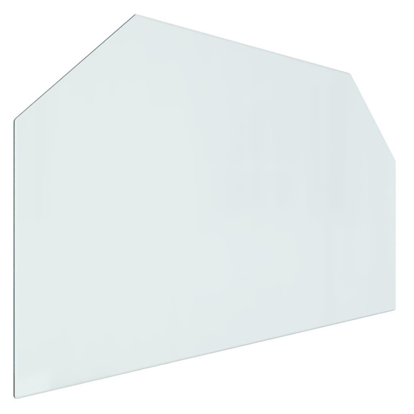 vidaXL Glasskiva för öppen spis sexkantig 100x60 cm