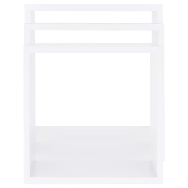 vidaXL Vägghyllor kub 3 st vit MDF Vit