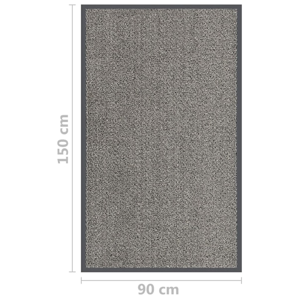 vidaXL Dörrmatta tuftad 90x150 cm ljusbrun Brun