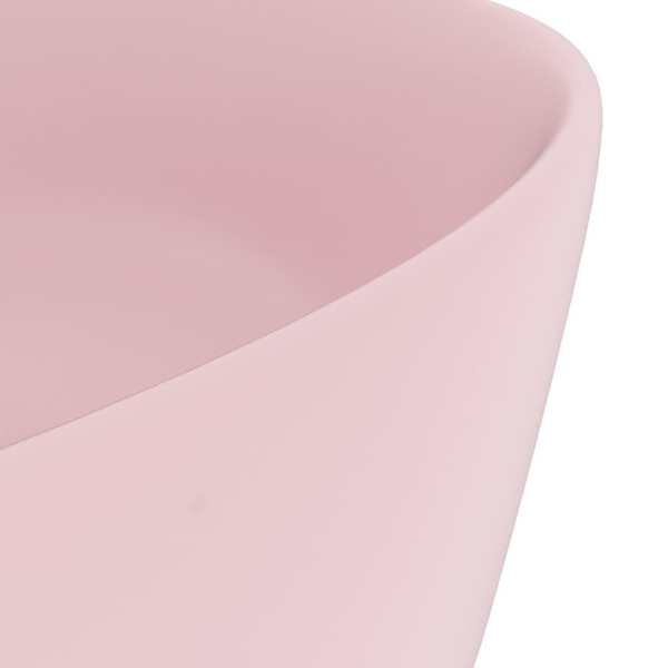 vidaXL Lyxigt runt handfat matt rosa 40x15 cm keramik Rosa