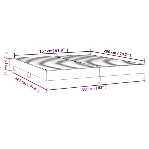 vidaXL Ramsäng vit 160x200 cm konstläder Vit