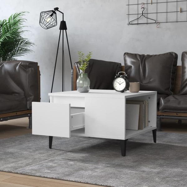 vidaXL Soffbord vit 55x55x36,5 cm konstruerat trä Vit