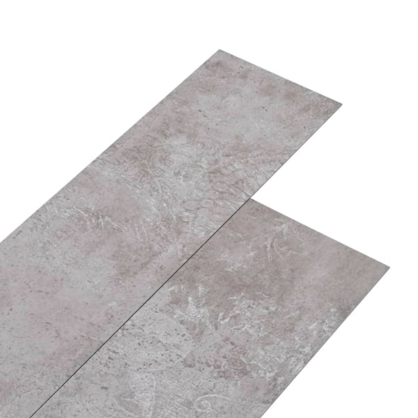 vidaXL Självhäftande PVC-golvplankor 5,21 m² 2 mm jordgrå grå
