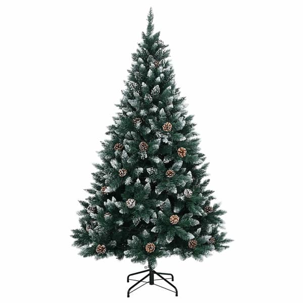 vidaXL Plastgran 150 LEDs 120 cm Grön